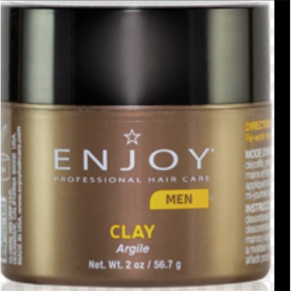 ENJOY Professional Hair Care Men Clay Hair Styling Pomade 2 oz NEW